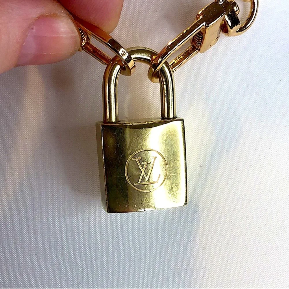 Non-Branded Gold Tone Chain Necklace For LV Lock Key 8” 16” 18” 23” 32” 42” 47” - Picture 14 of 16